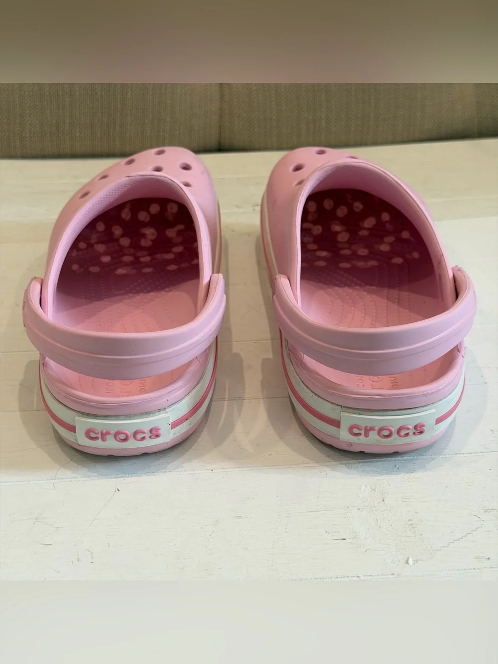 Crocs Crocband Clog Shoes, Pearl Pink Kids Classic Clog C 13 Light Pin